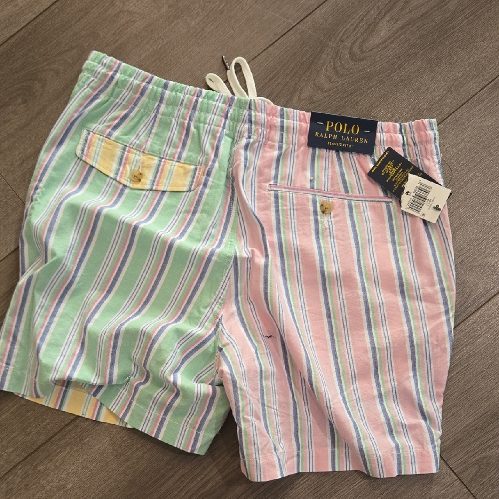 Polo by Ralph Lauren Men's Pastel Striped Swim Trunks